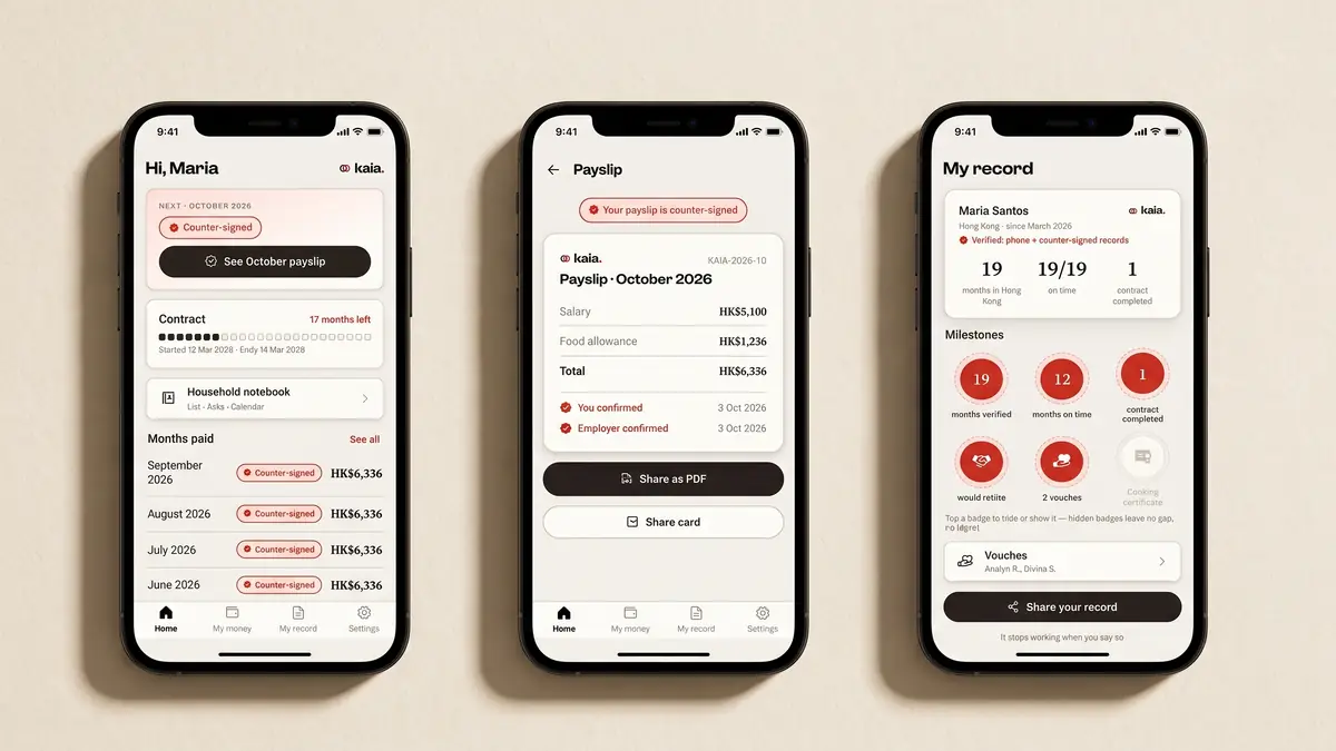 Kaia sa tatlong iPhone: home, payslip na pinirmahan ng dalawa, ang rekord niya